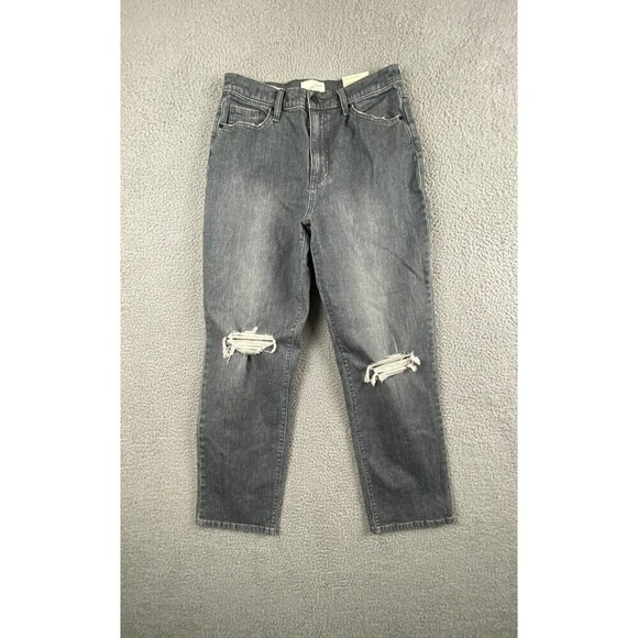 Universal Thread Jeans Womens 8/29R Gray Vintage Straight Distressed Den… - Picture 1 of 13